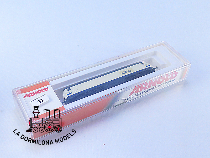 MM31 Escala N ARNOLD Locomotora Electrica 252 AVE RENFE - repintada - OVP